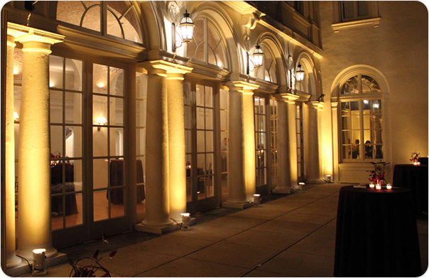 Wadsworth Mansion Patio Up Lighting