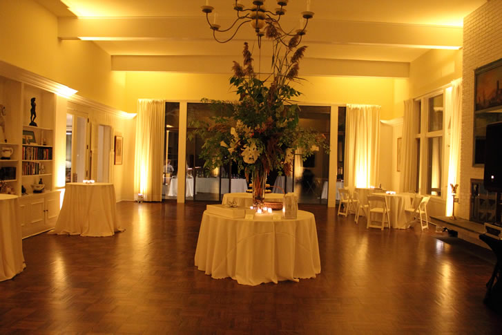 Amber Up Lighting Wedding Reception